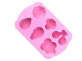 Molde silicona helado hongo y otros
